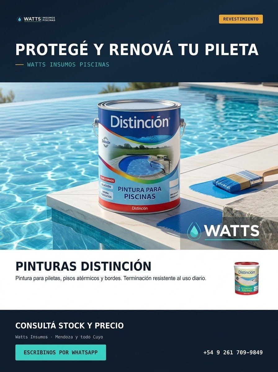 Pintura Distinción para piscinas - protegé y renová tu pileta
