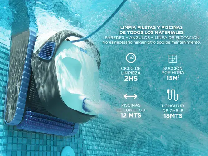 Dolphin S200 - Limpia paredes, ángulos y línea de flotación