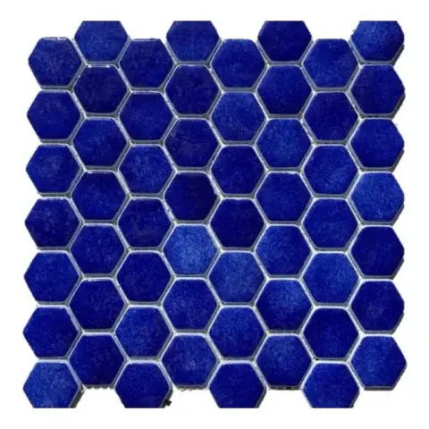 Venecitas Premium Hexagonales Azul Oscuro