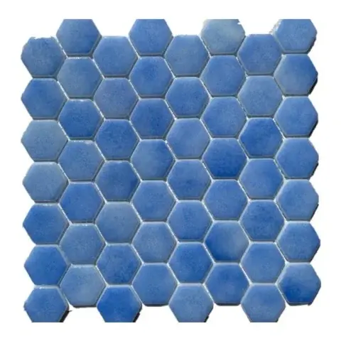 Venecitas Premium Hexagonales Celeste Oscuro